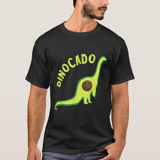 Camiseta Dino Aguacate Brachiosaurus Funny Aguacate Fruto D (Anverso)