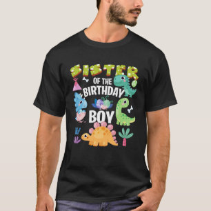 Camiseta Dino Ama Hermana De Cumpleaños Del Niño Dino