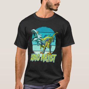 Camiseta Dino Artista Dinosaurio Tyrannosauro
