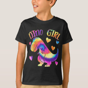 Camiseta Dino Chica - Dinosaur Lover - Tie Dye Cute Gir