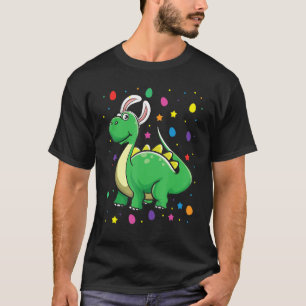 Camiseta Dino Con Orejas De Conejito Gracioso Huevo Caza Di