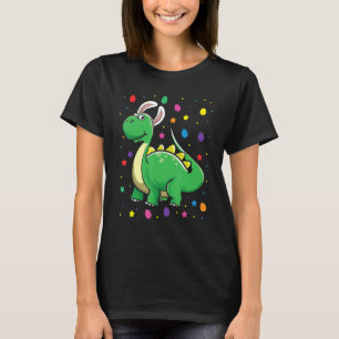 Camiseta Dino Con Orejas De Conejito Gracioso Huevo Caza Di