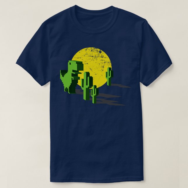 Camiseta Dino cromo sin conexión a Internet (Diseño del anverso)