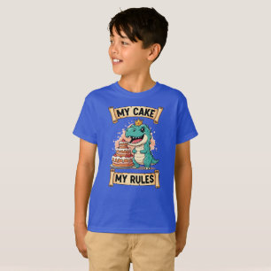 Camiseta Dino Cumpleaños King My Cake My Rules