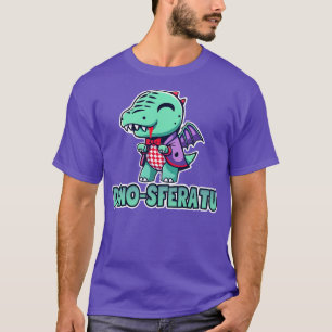 Camiseta dino curioso cita vapire chibi kawaii