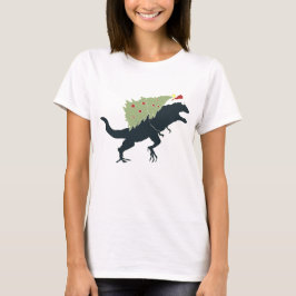 Camiseta Dino de Navidad Divertida y Festiva