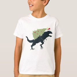 Camiseta Dino de Navidad Divertido y Festivo