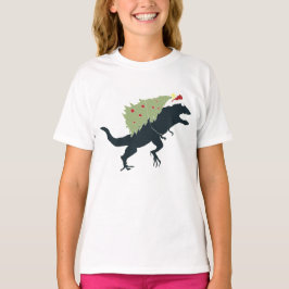 Camiseta Dino de Navidad Divertido y Festivo