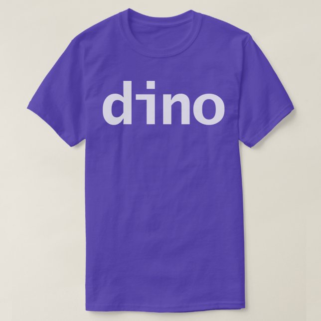 Camiseta Dino de tipografía mínima de dinosaurio (Diseño del anverso)