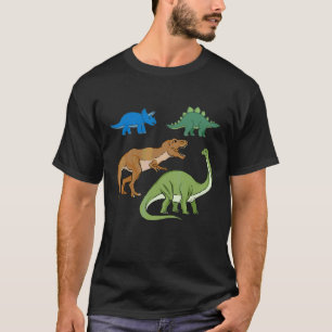 Camiseta Dino Dinosaurio Tipos Rex Traje Para Niños Hombres