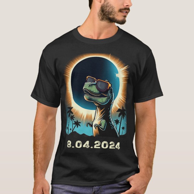 Camiseta Dino Eclipse Solar Con Gles Eclipépticos Solares (Anverso)