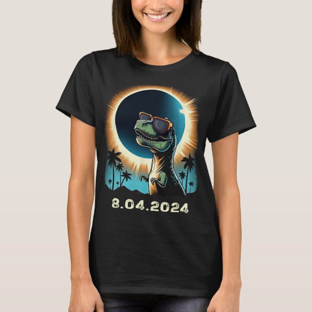 Camiseta Dino Eclipse Solar Con Gles Eclipépticos Solares (Anverso)