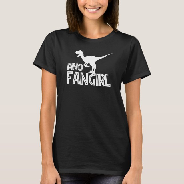 Camiseta Dino Fangirl - Dinosaur Lover (Anverso)