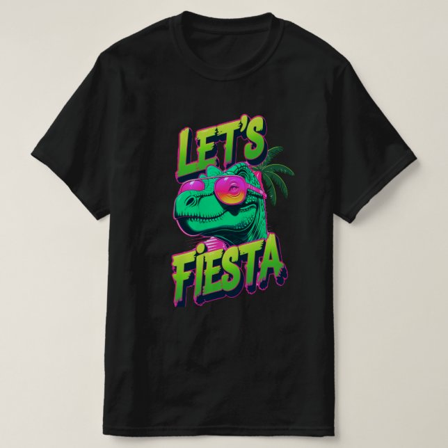 Camiseta Dino Fiesta Vibes Tee (Diseño del anverso)