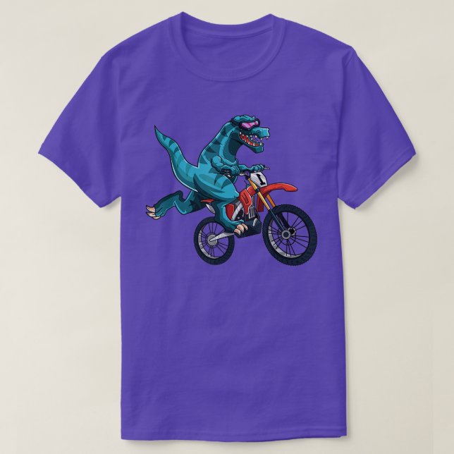 Camiseta Dino Gracioso En Bicicleta Sucia Rex Lover Rider M (Diseño del anverso)