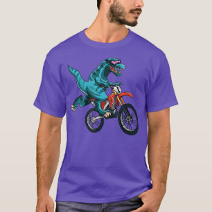 Camiseta Dino Gracioso En Bicicleta Sucia Rex Lover Rider M