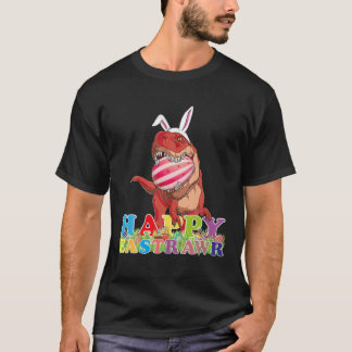 Camiseta Dino Happy Eastrawar T Rex Easter Egg Basket Bunny