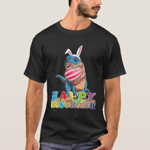 Camiseta Dino Happy Eastrawar T Rex Easter Egg Basket Bunny