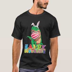 Camiseta Dino Happy Eastrawr Rex Easter Egg Basket Bunny Di