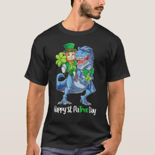 Camiseta Dino Happy St Patrex Day Shirys Niños Pequeños L
