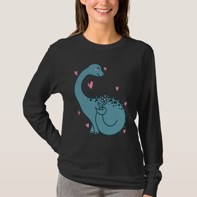 Camiseta Dino is in Love Dinosaur Reptile (Anverso)