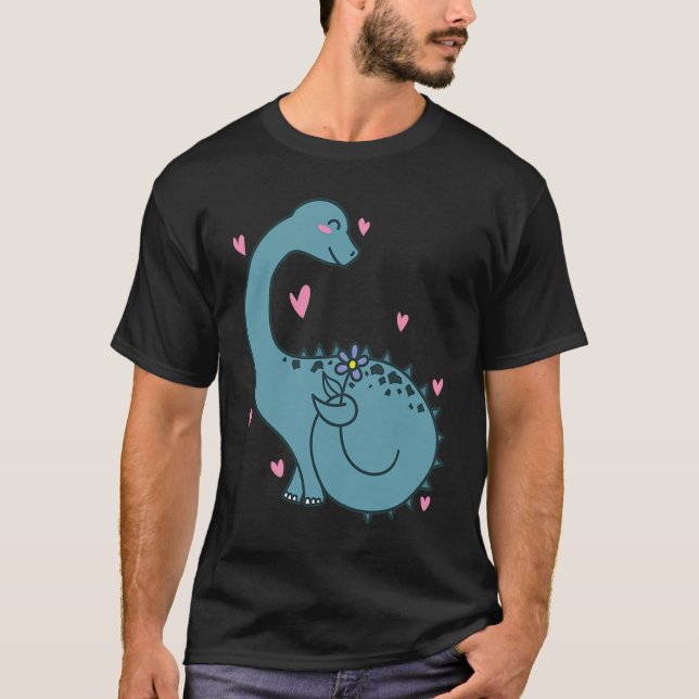Camiseta Dino is in Love Dinosaur Reptile (Anverso)