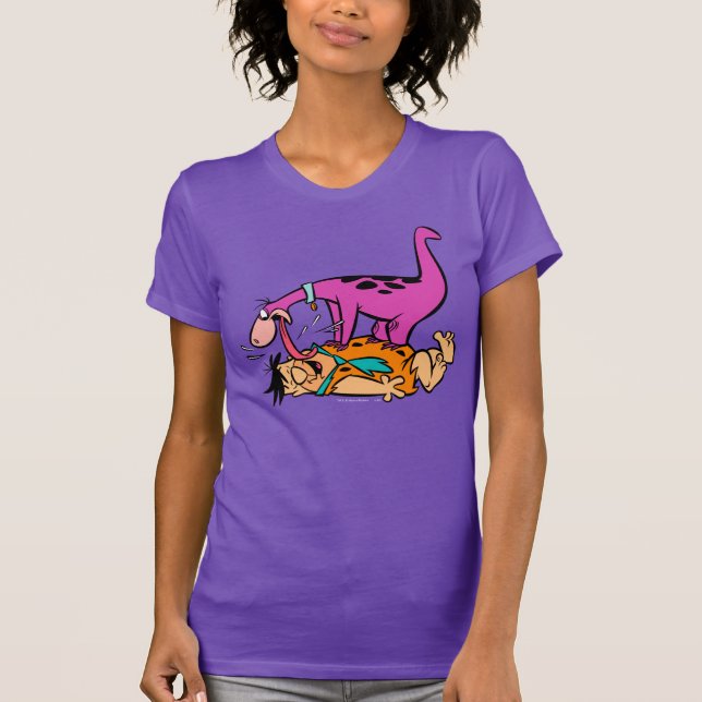 Camiseta Dino Licking Fred Flintstone (Anverso)