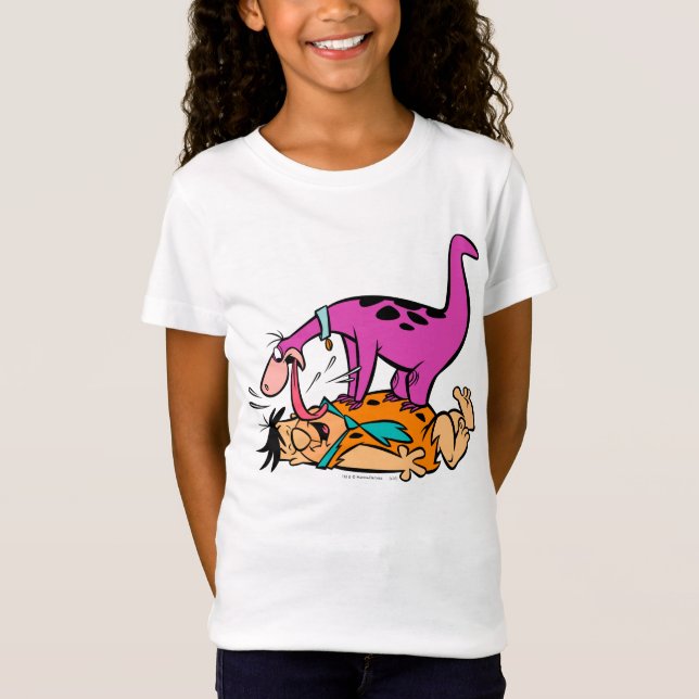 Camiseta Dino Licking Fred Flintstone (Anverso)