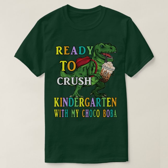 Camiseta Dino listo para aplastar el jardín de infancia, Ch (Diseño del anverso)