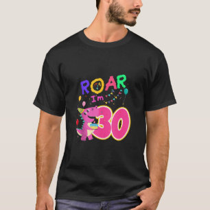 Camiseta Dino Lover 30.º Fiesta Chica de dinosaurios 30 año