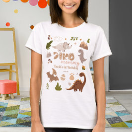 Camiseta Dino mami de cumpleaños de los dinosaurios neutral