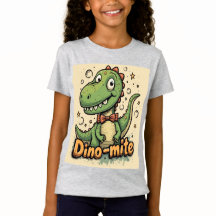 Camiseta Dino Mate para Chicas - Diversión y linda