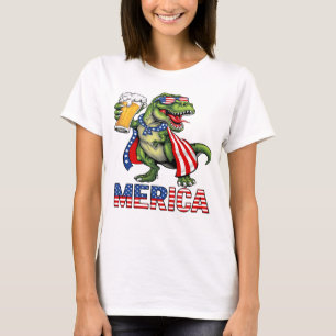 Camiseta Dino 'Merica 4 de julio de diversión