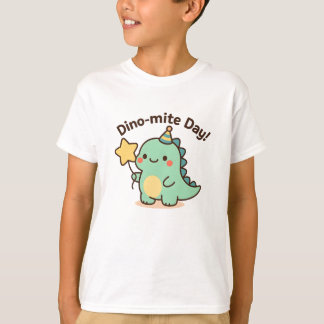 Camiseta Dino-mite Day – Cute Dinosaur Party Design