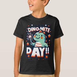 Camiseta "Dino-Mite Day" de los niños - Dinosaurio divertid