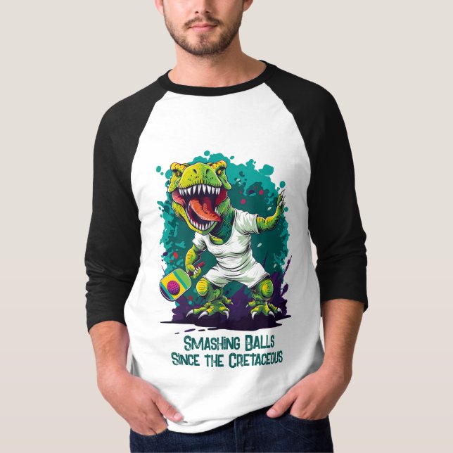 Camiseta Dino-mite divertido pickleball  (Anverso)