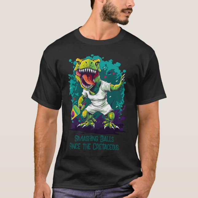 Camiseta Dino-mite divertido pickleball  (Anverso)