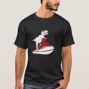 Camiseta Dino montando Jetski Dinosaurio con gafas de sol