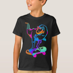 Camiseta Dino patinador divertido monopatín patinaje en mon