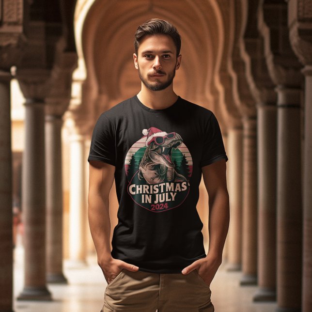 Camiseta Dino Pegatina festivo: Jurásico Santa (Subido por el creador)