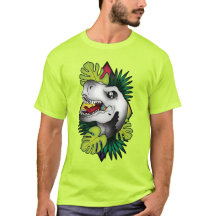 Dino plateado de tiranicornio - Neón