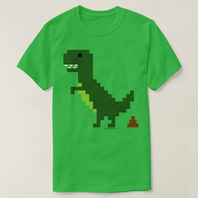CAMISETA DINO POOP (Diseño del anverso)