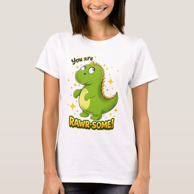 Camiseta Dino RAWR-SOME Charme (Anverso)