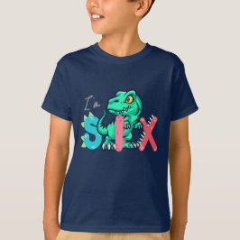 Camiseta Dino Rex Tengo 6 años seis de vuelta a la escuela