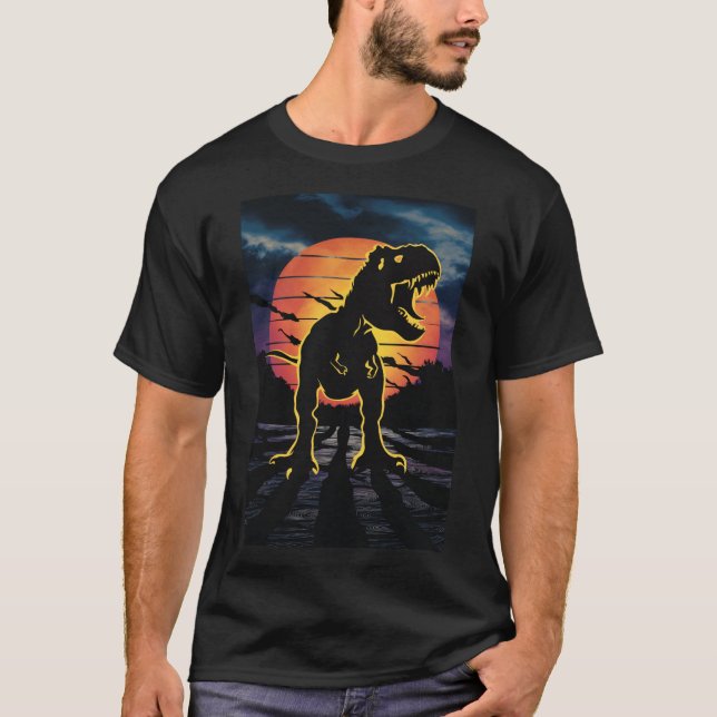 Camiseta Dino Roar Silhouette (Anverso)