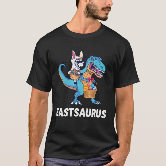 Camiseta Dino Saurus Unicorn Happy Easter Easter Party East (Anverso)