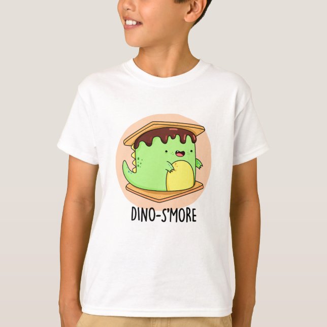 Camiseta Dino-smore Funny Dinosaur Smore Pun (Anverso)