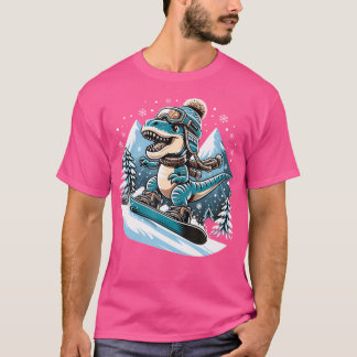 Camiseta Dino Snowboard Fun Guay Snowboard Para Hombres Muj