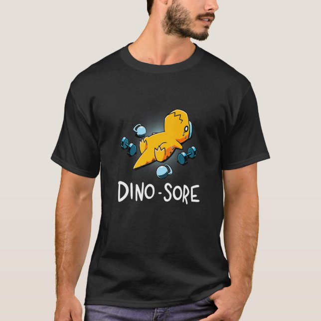 Camiseta Dino Sore Dinosaur Workout Gym Lifting Fitness (Anverso)