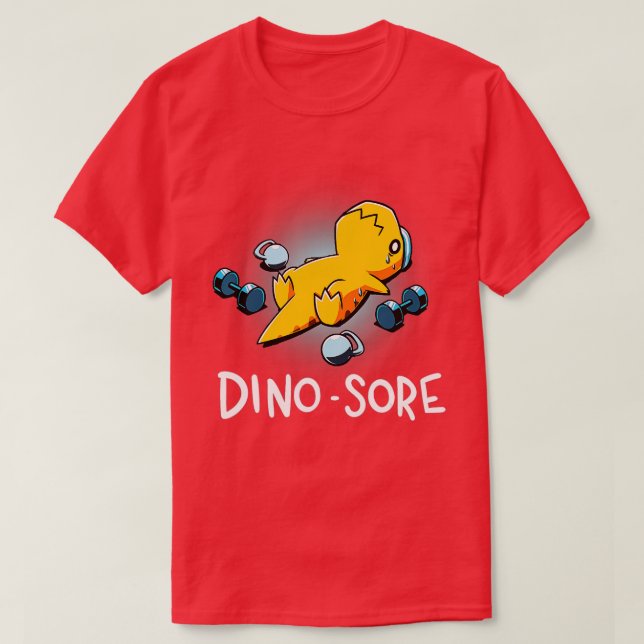 Camiseta Dino Sore Funny Dinosaur Workout Gym Fitness Lifti (Diseño del anverso)